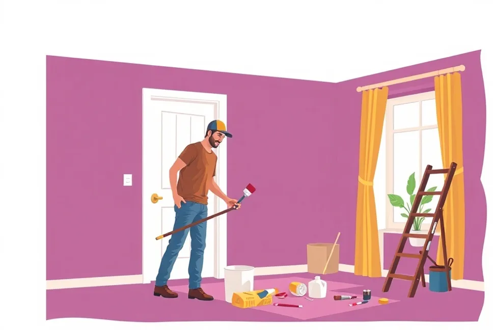 Intérieur rénové après travaux de peinture à Thiais