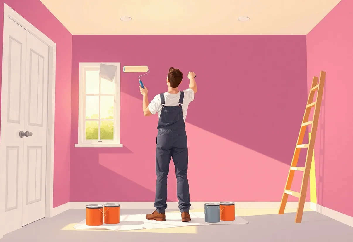 Peintre Thiais 94320 en intervention sur un chantier